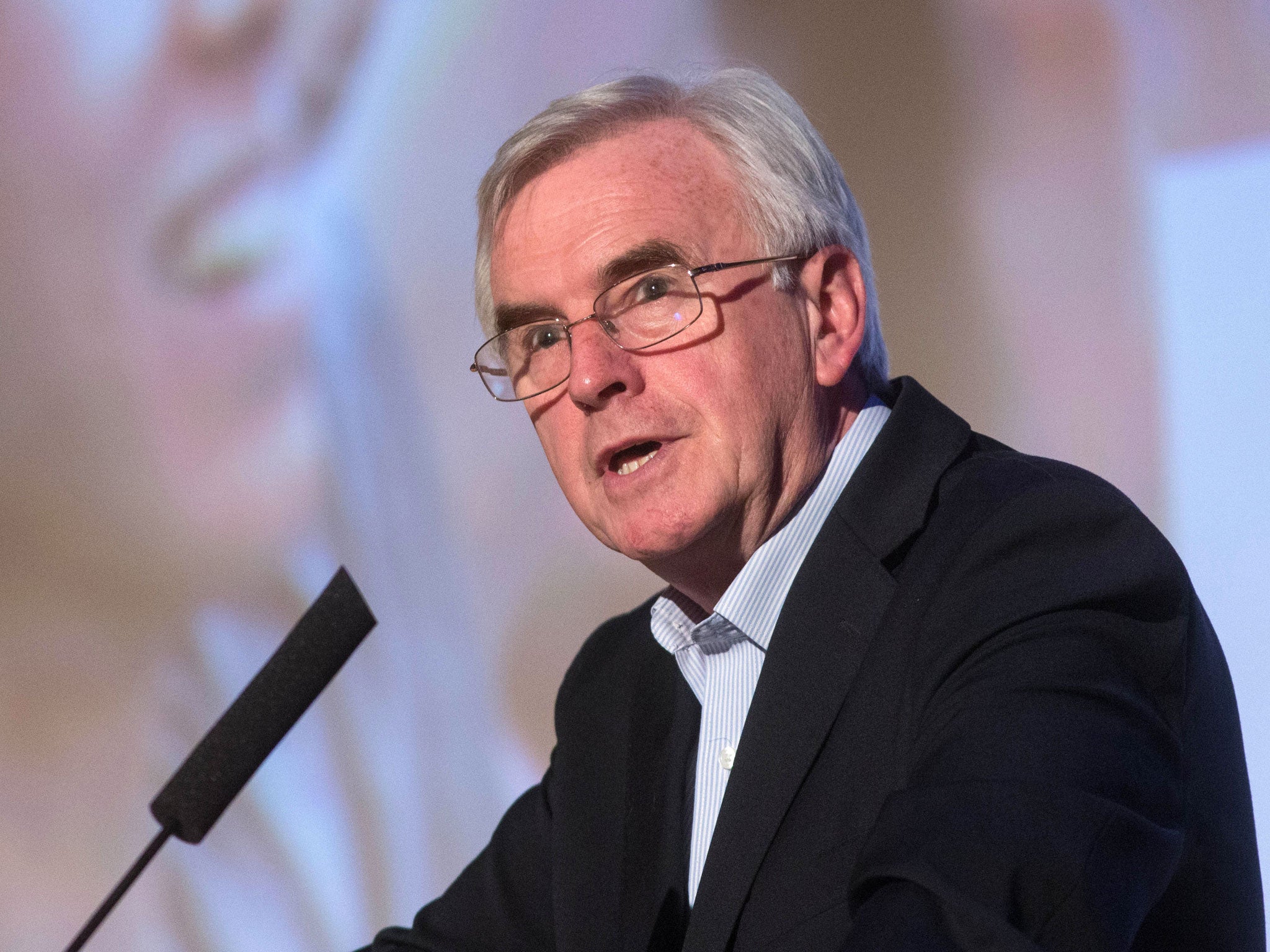 Shadow chancellor John McDonnell