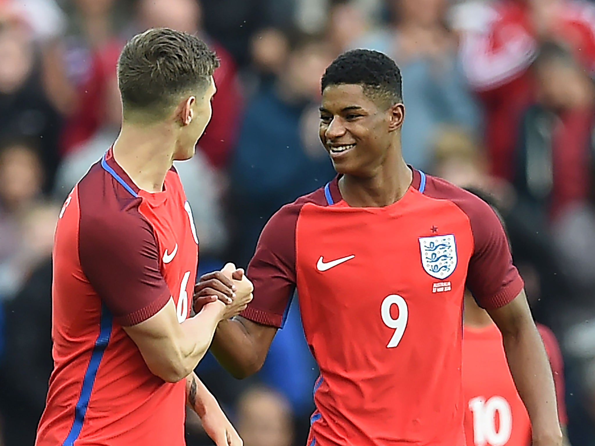 Rashford's debut goal came from his first shot in international football