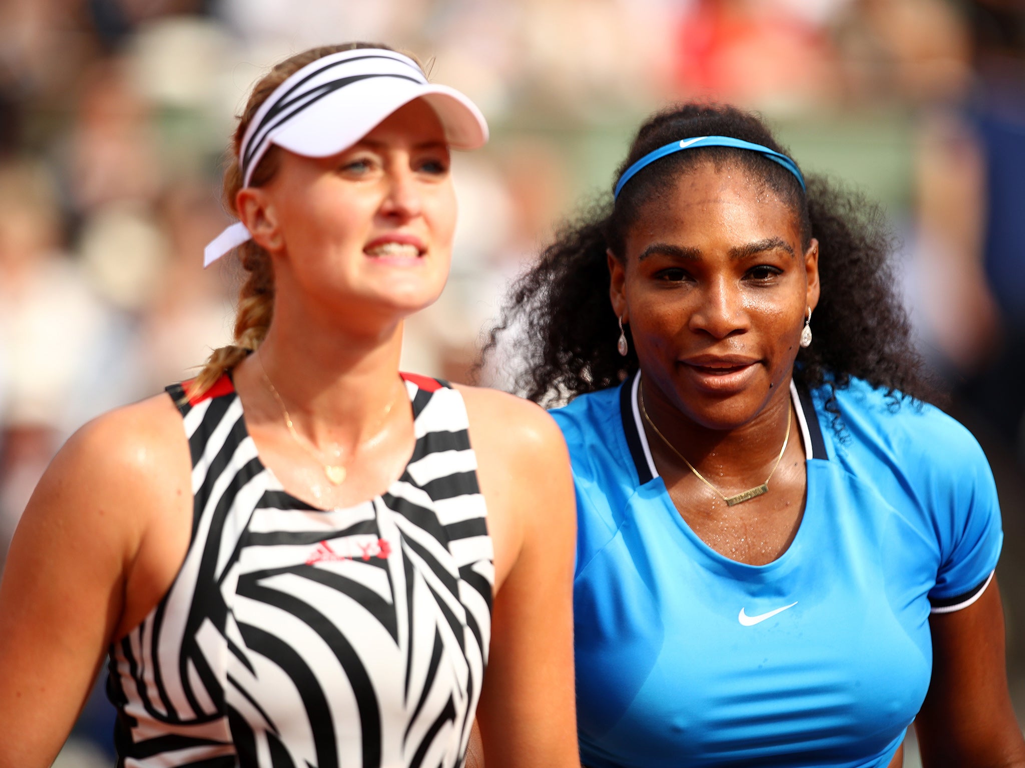 Mladenovic pushed Williams hard in front of a supportive crowd