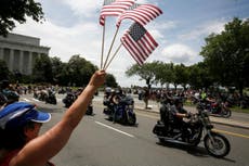 Rolling Thunder: Donald Trump tries to turn biker rally into campaign event