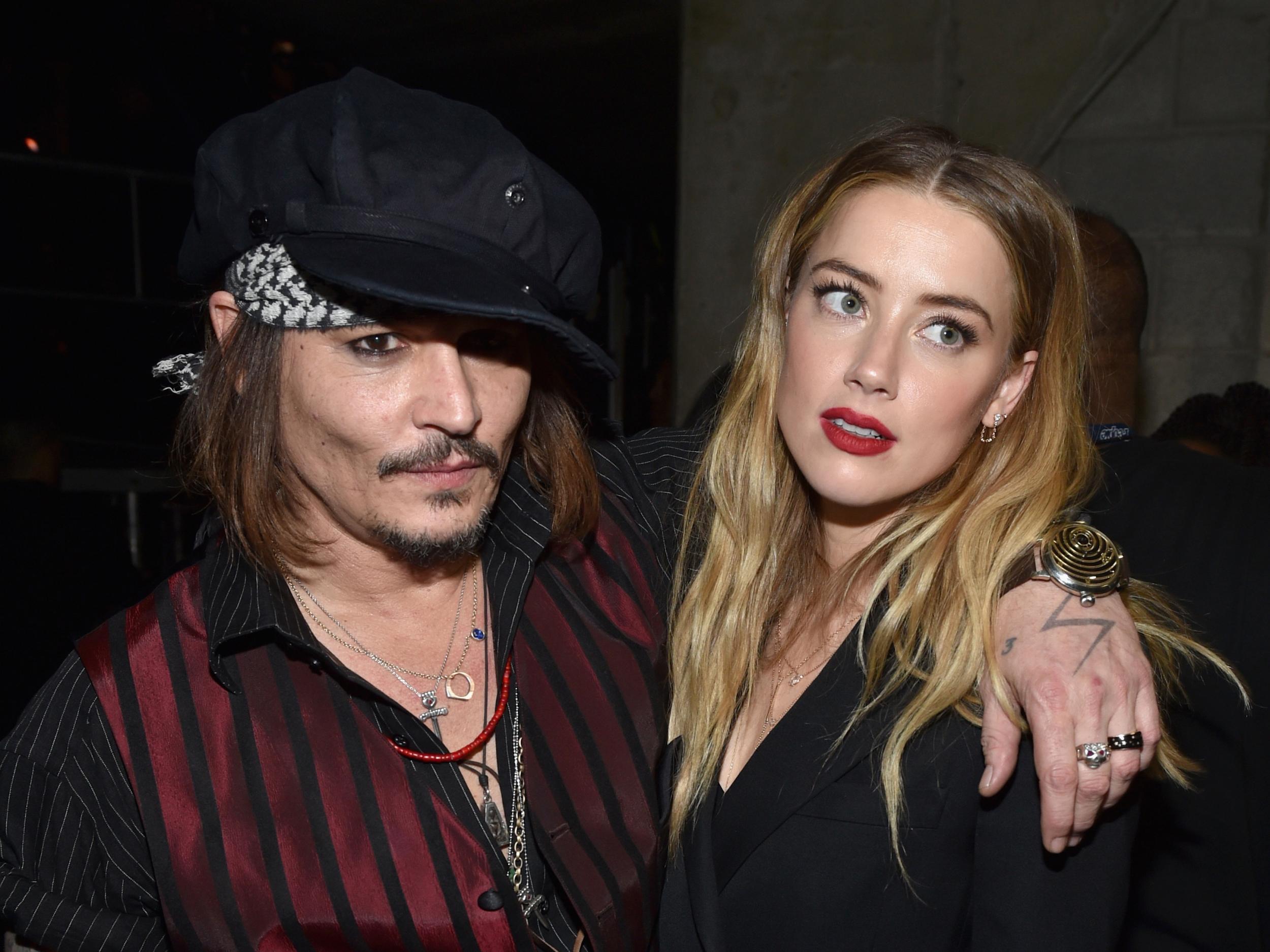 Johnny Depp and Amber Heard in February 2016