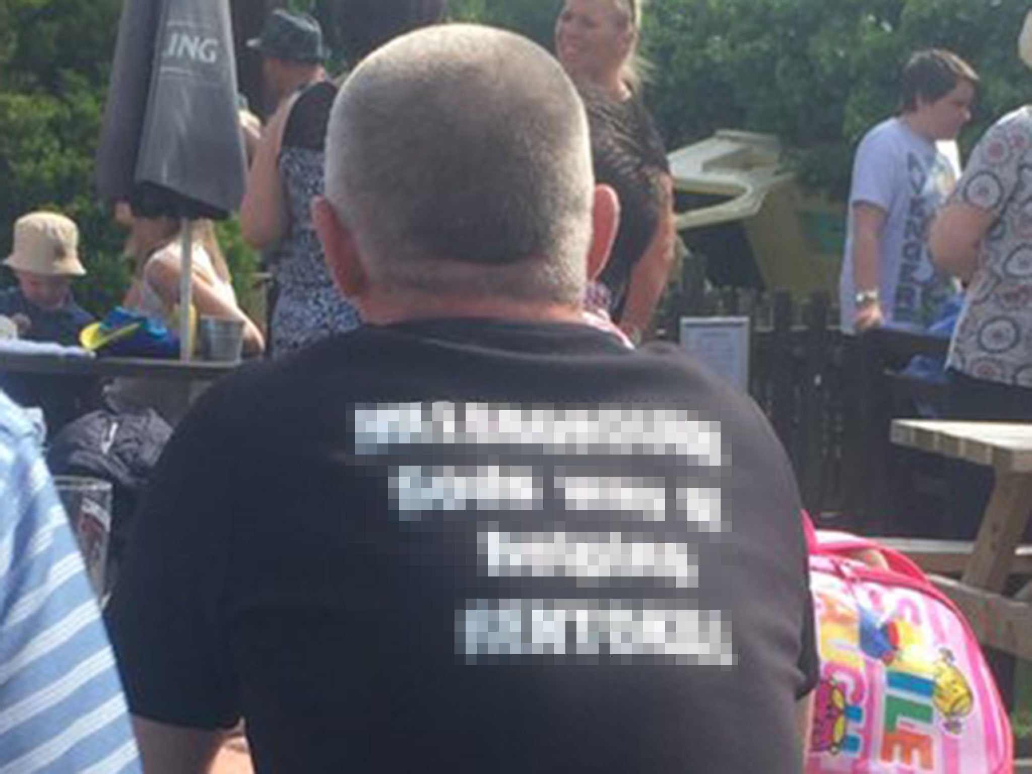The man was banned from the pub for wearing the t-shirt