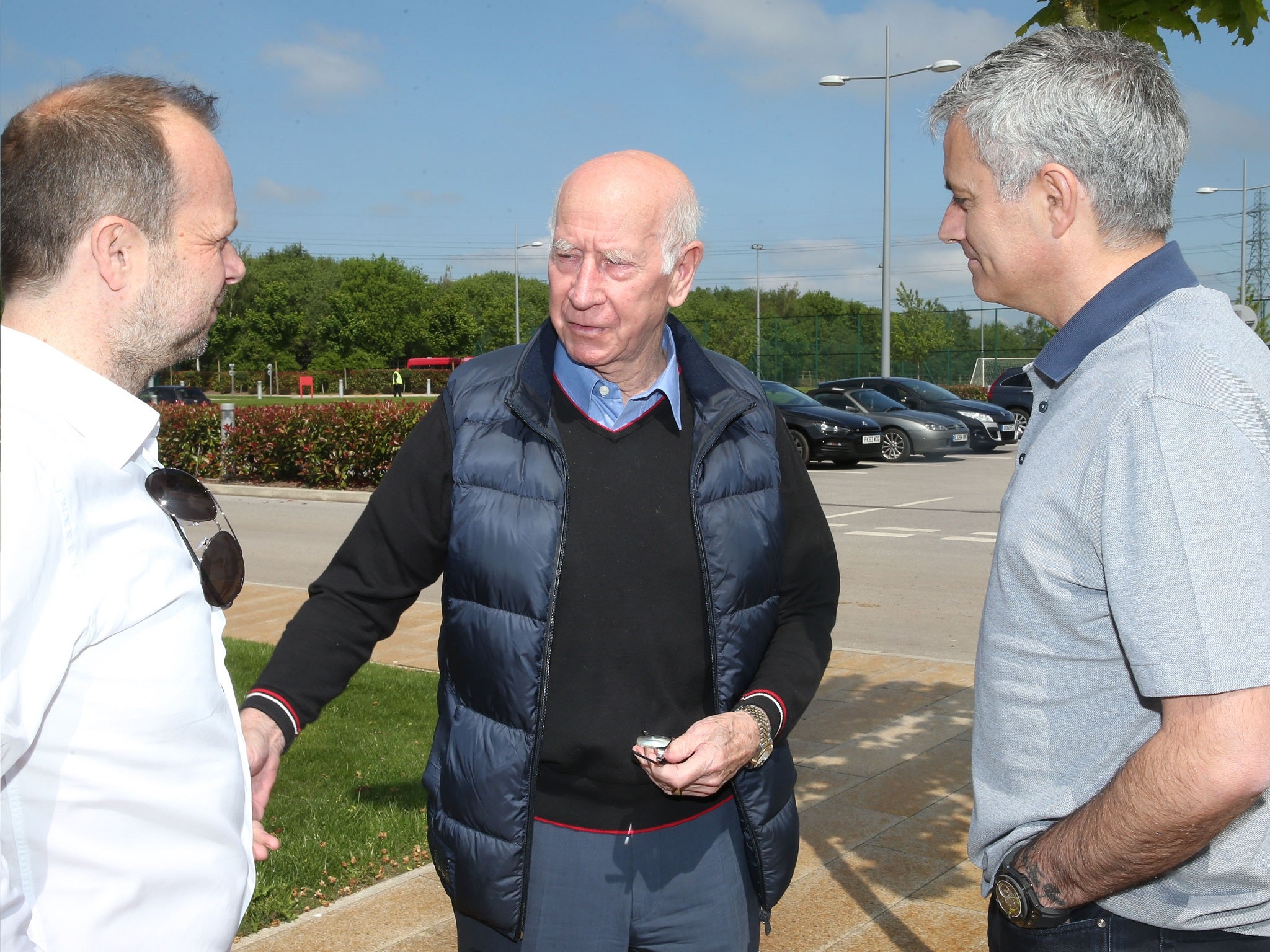Jose Mourinho met Sir Bobby Charlton on Monday