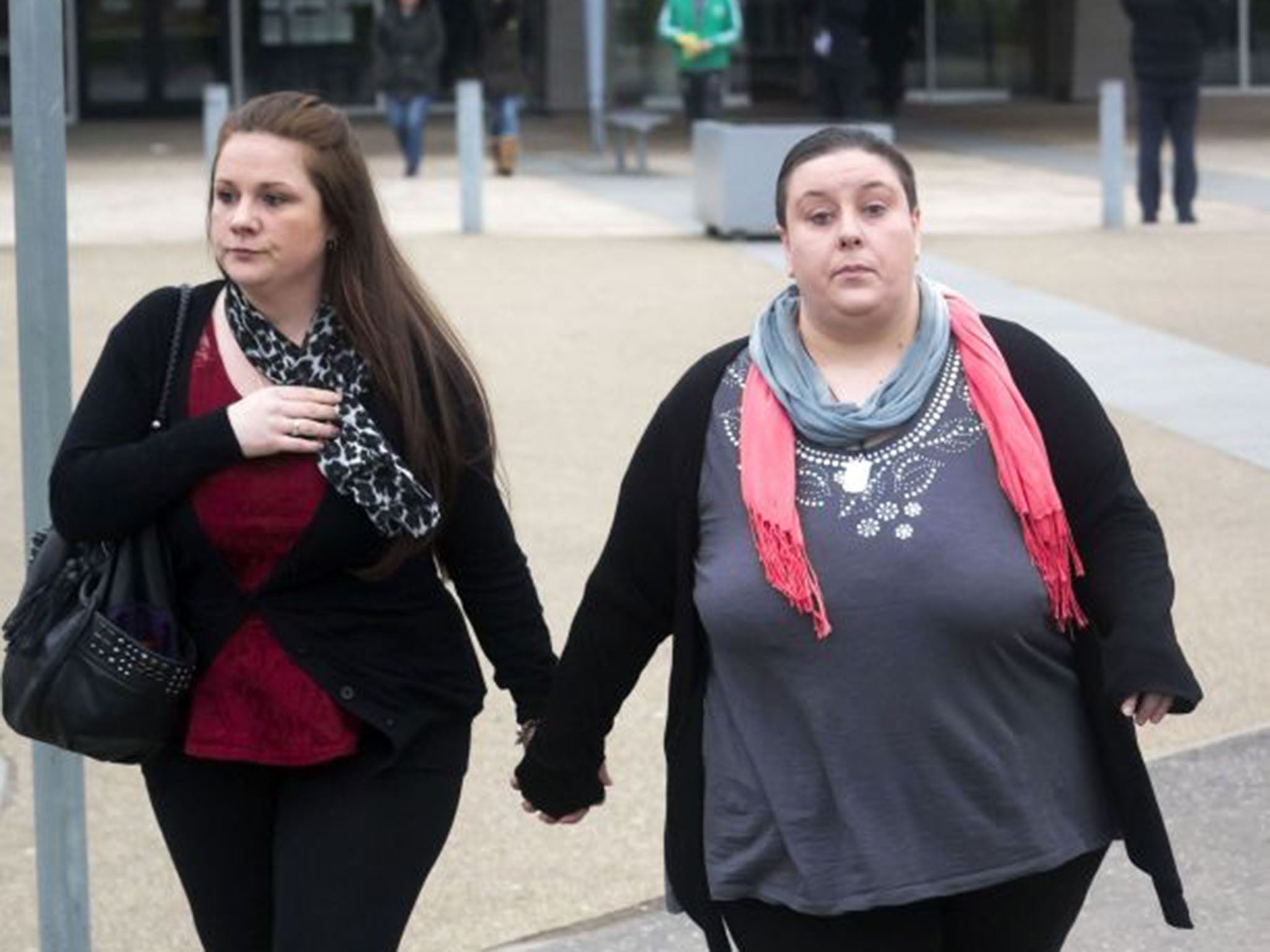 Rachel and Nyomi Fee (l-r) have both been found guilty of murdering two-year-old Liam