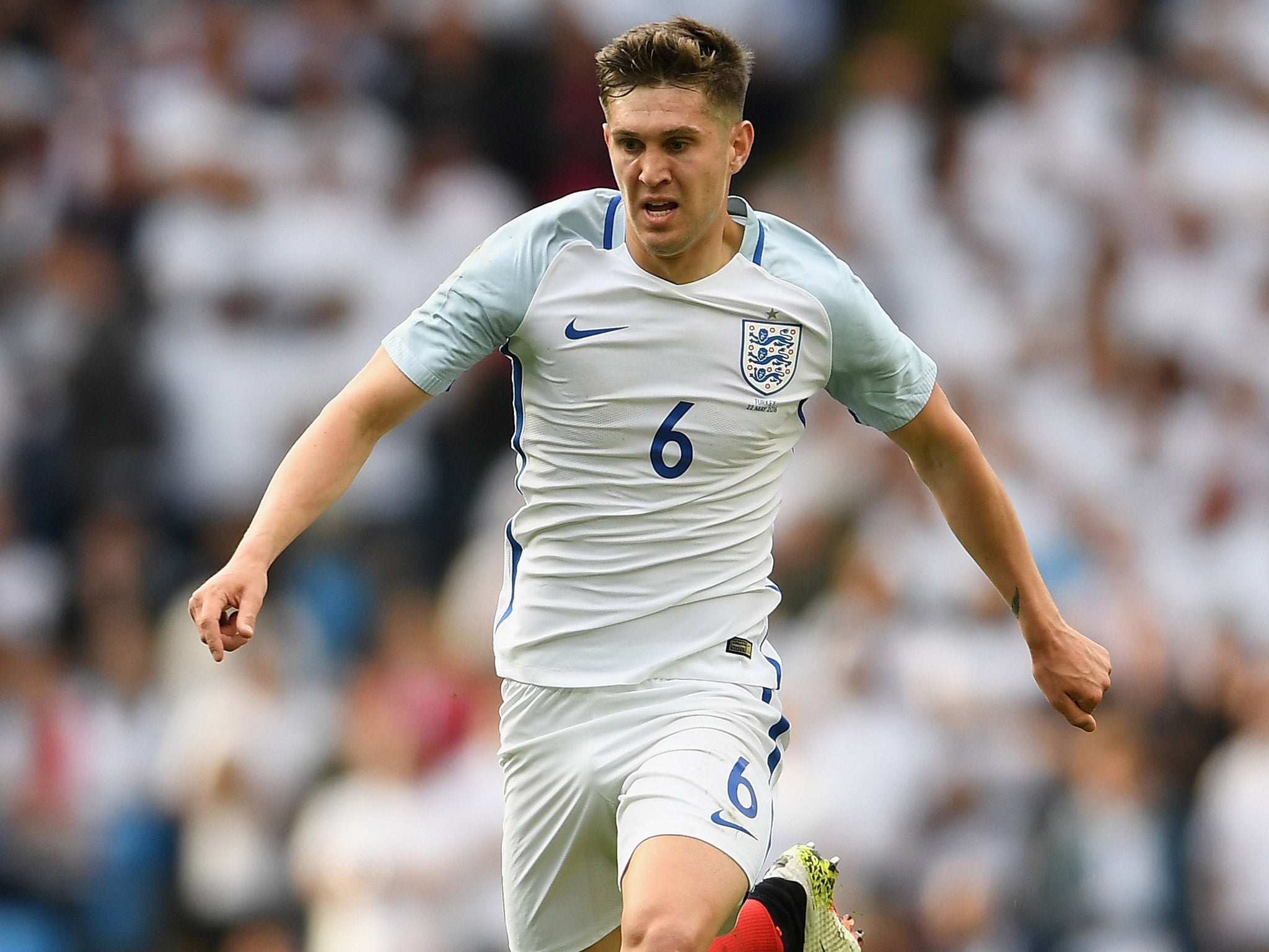 &#13;
John Stones on duty for England &#13;