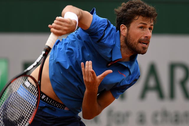 Robin Haase lost a point for hindrance after mocking Gonzalo Lama's loud grunting