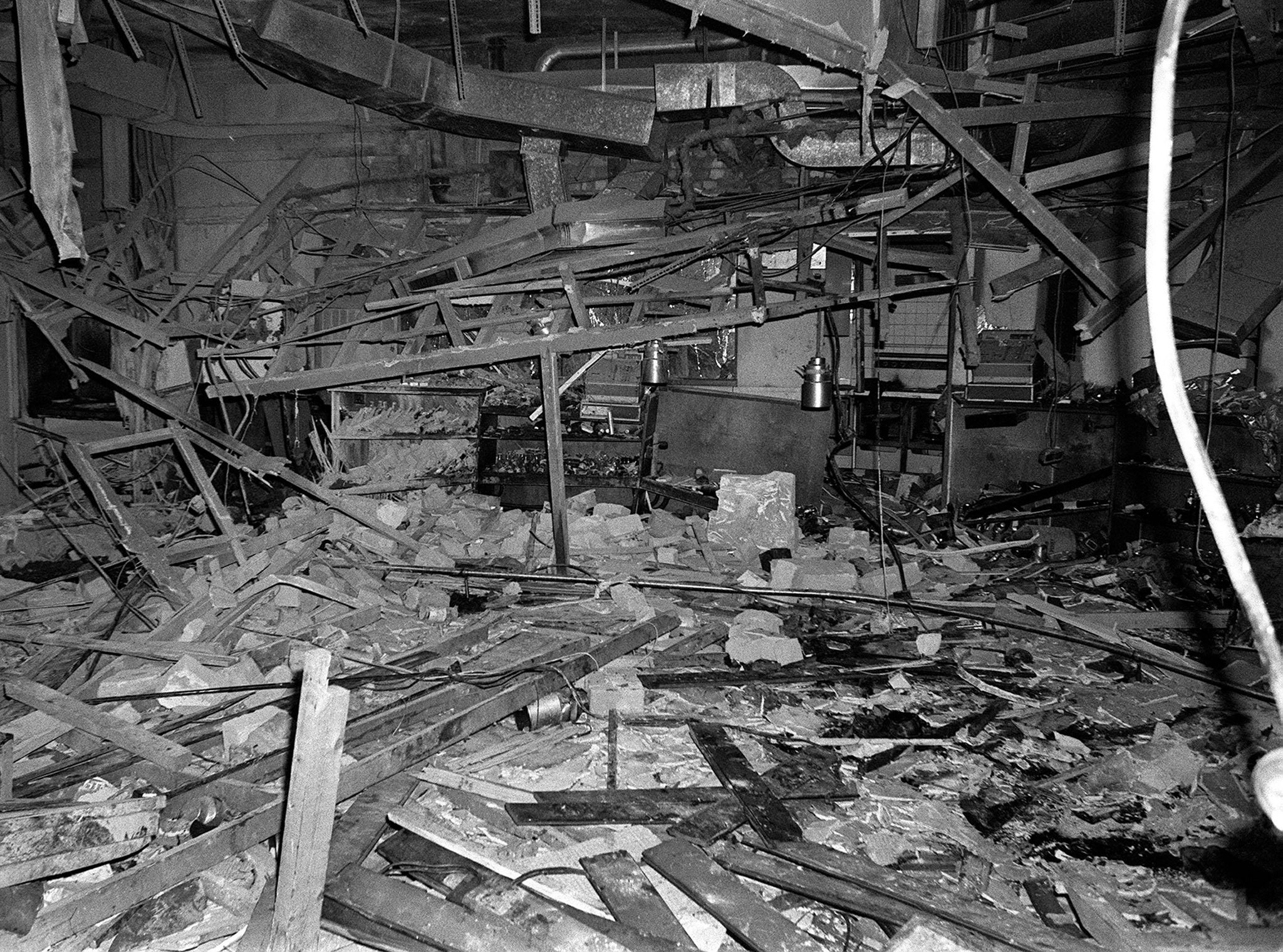 The wreckage left at the Mulberry Bush pub in Birmingham after a bomb exploded on 21 November 1974