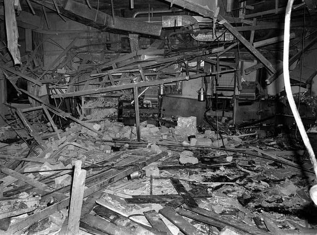 The wreckage left at the Mulberry Bush pub in Birmingham after a bomb exploded on 21 November 1974