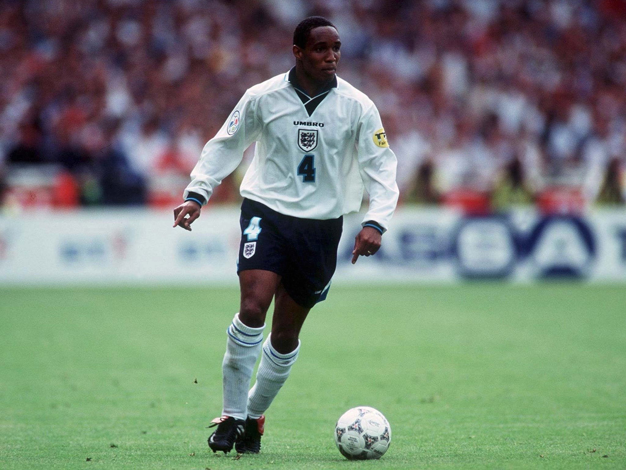 Paul Ince in action at Euro 96