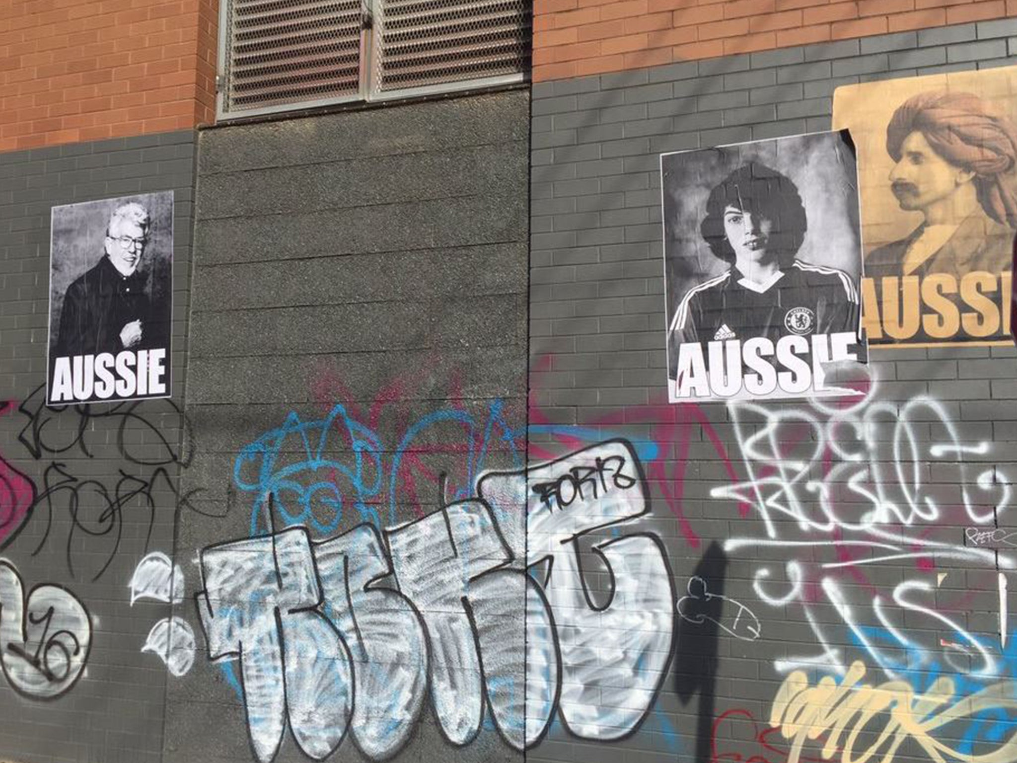 he posters show images of two of the most notorious criminals in recent Australian history