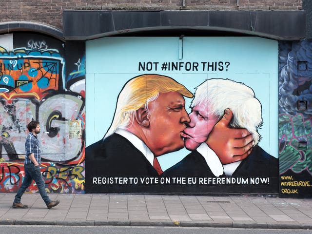 A mural painted on a wall in Bristol by the We Are Europe #InFor campaign to encourage vote registration