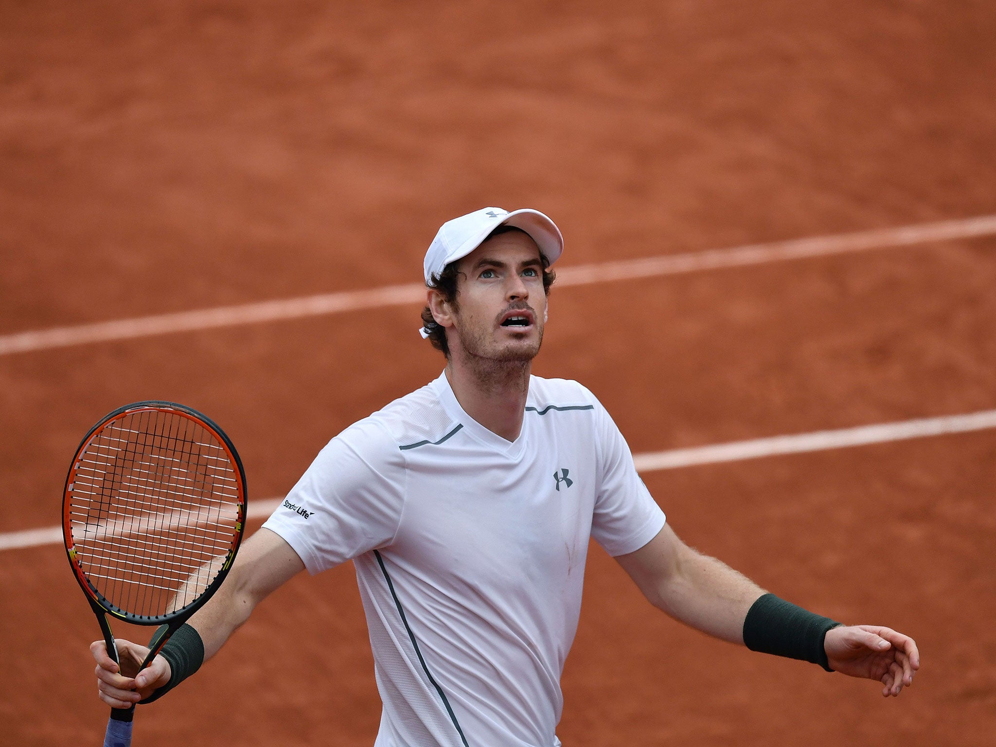 Andy Murray during his quarter-final victory over Richard Gasquet