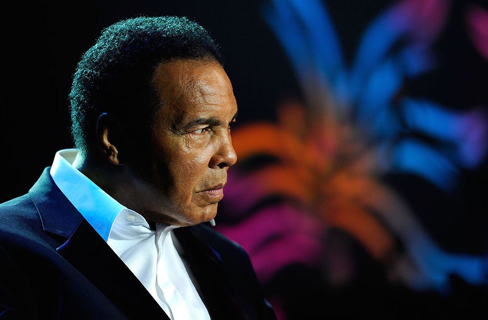 Muhammad Ali at the Michael J Fox Foundation's Parkinson's benefit in 2010.