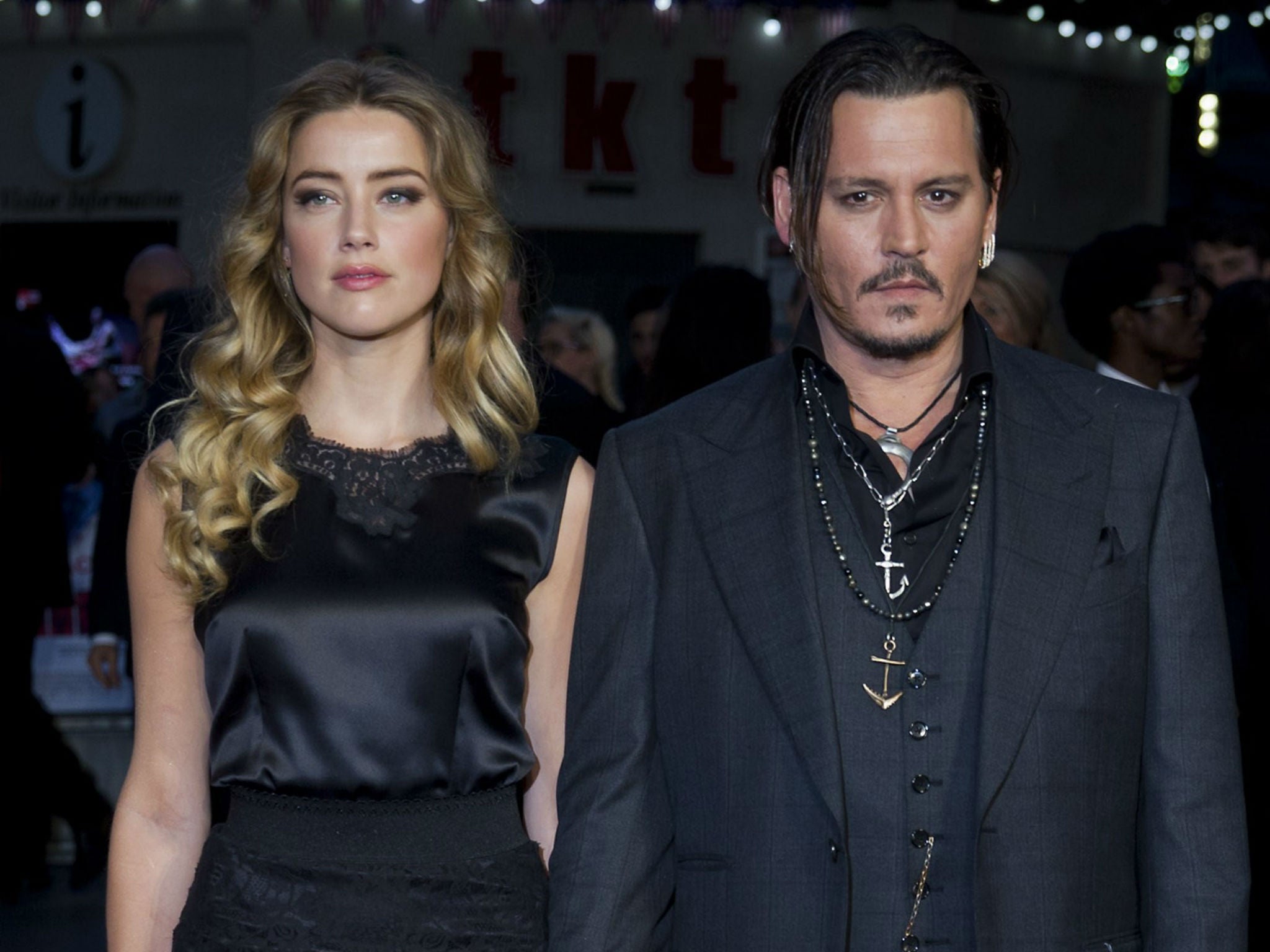 Amber Heard and Johnny Depp in October 2015