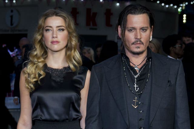 Amber Heard and Johnny Depp in October 2015