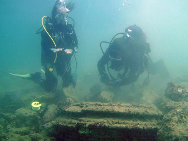 Structures were initially thought to be the bases of ancient marble columns