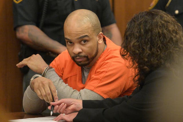 Ohio serial killer Michael Madison sits in the courtroom after a judge pronounced a death sentence in Cuyahoga County Common Pleas Court.