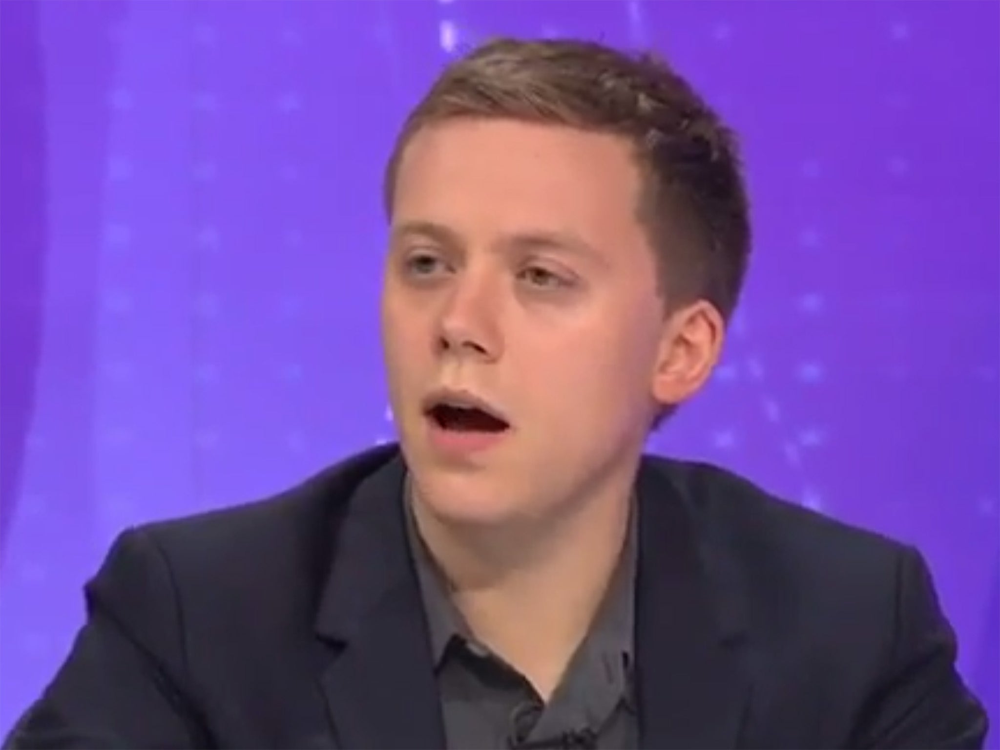 Owen Jones speaking on BBC's Question Time