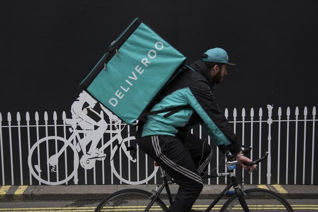 Self-employed Deliveroo riders went on strike over pay this summer