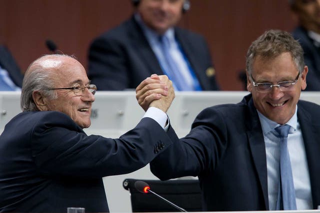 Blatter and Valcke, pictured, received the money between 2011 and 2015