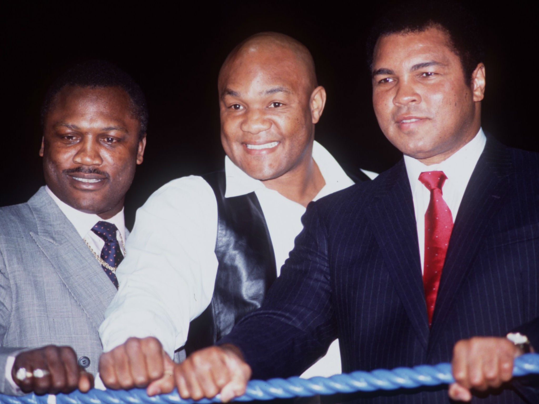 Joe Frazier, George Foreman and Muhammad Ali