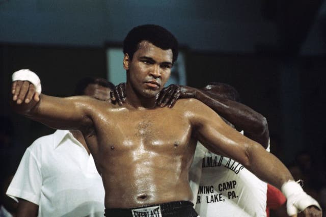 Muhammad Ali training ahead of his heavyweight fight against British Richard Dunn in 1976