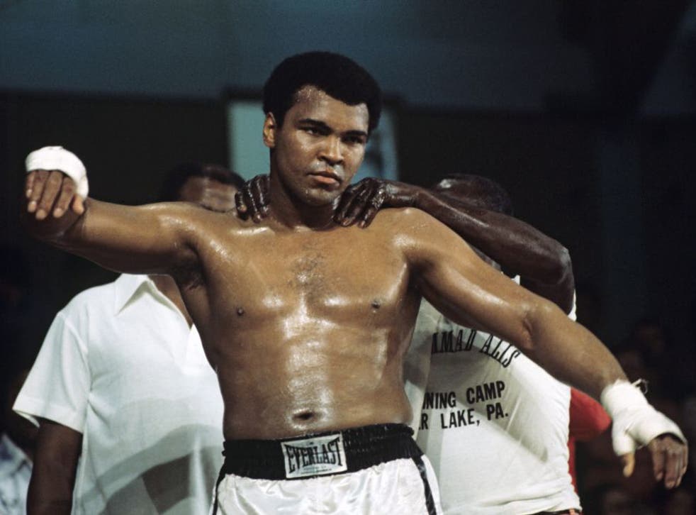 Muhammad Ali training ahead of his heavyweight fight against British Richard Dunn in 1976