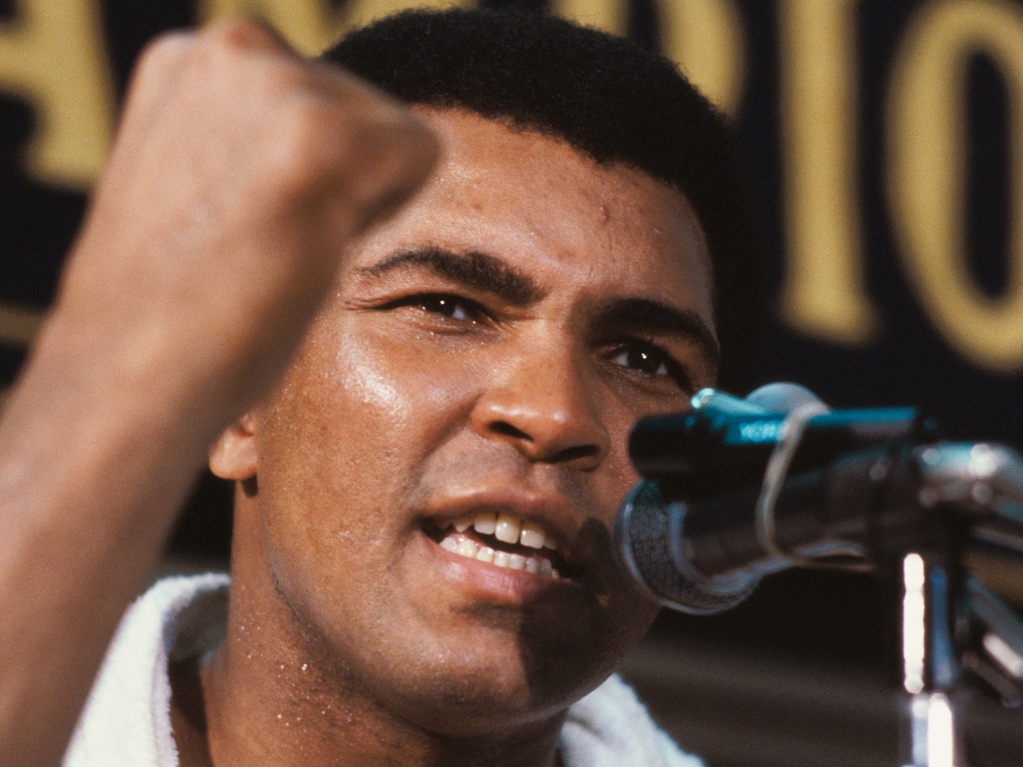 Ali, pictured during the build-up before his 1980 defeat to former sparring partner Larry Holmes