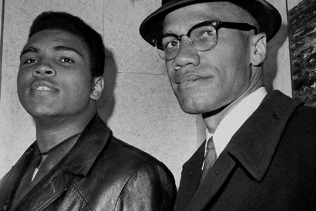 Muhammad Ali with Nation of Islam leader Malcolm X