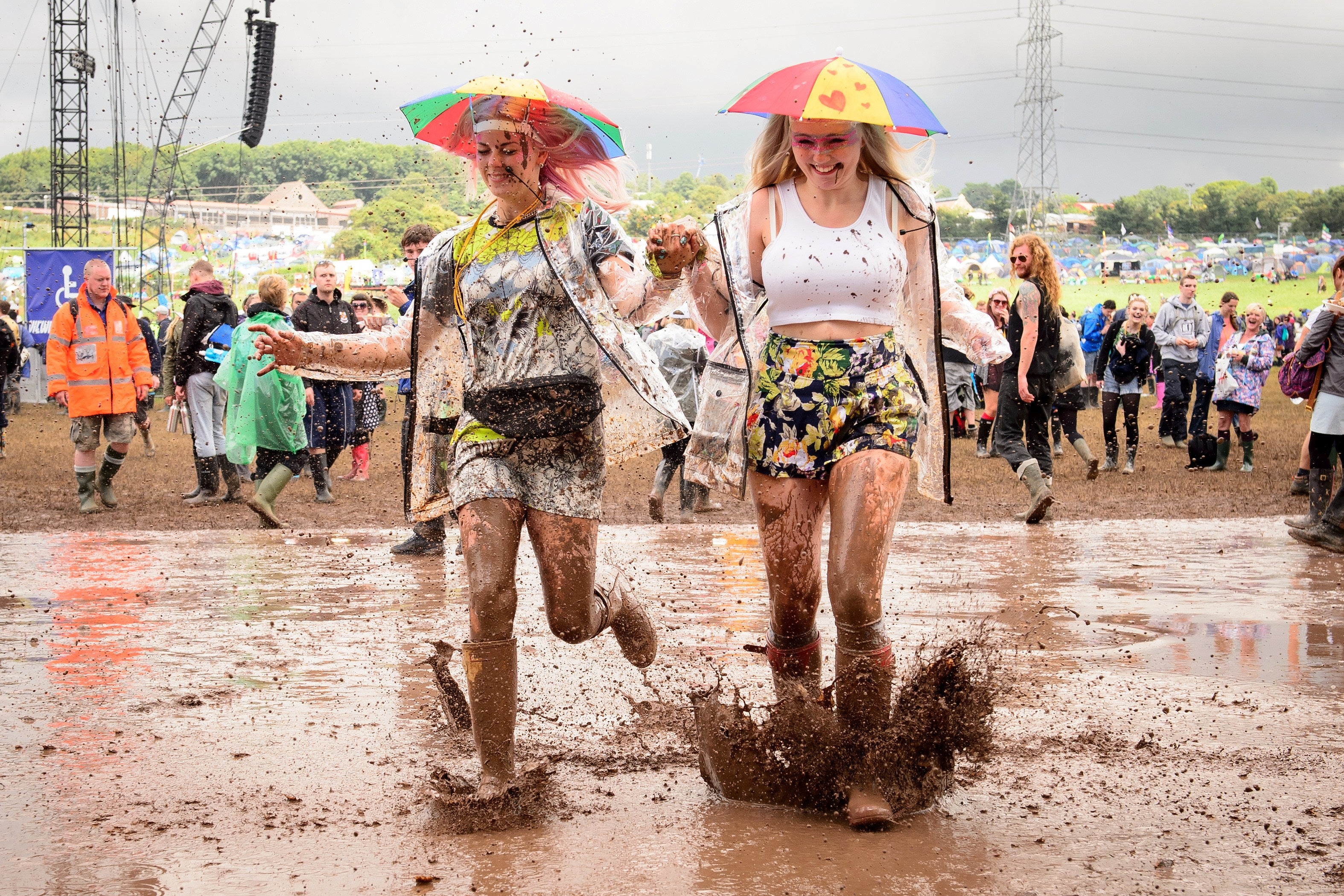 Rain and mud always fail to dampen the Glastonbury spirit
