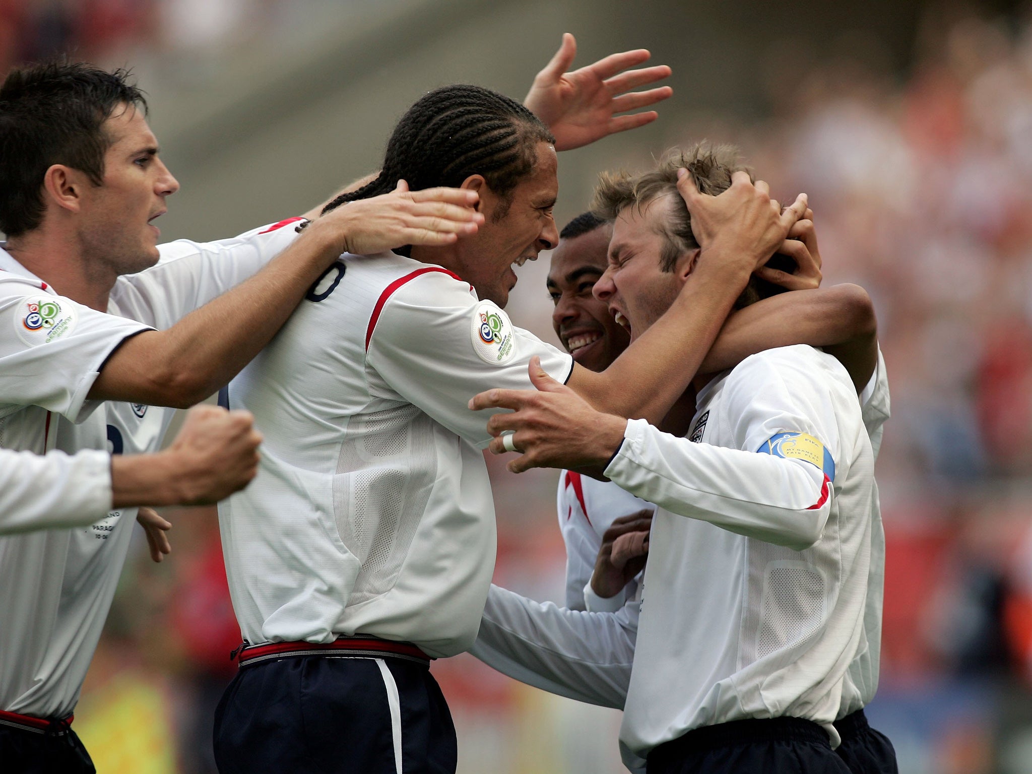 England beat Paraguay in their first game of the 2006 World Cup in Germany