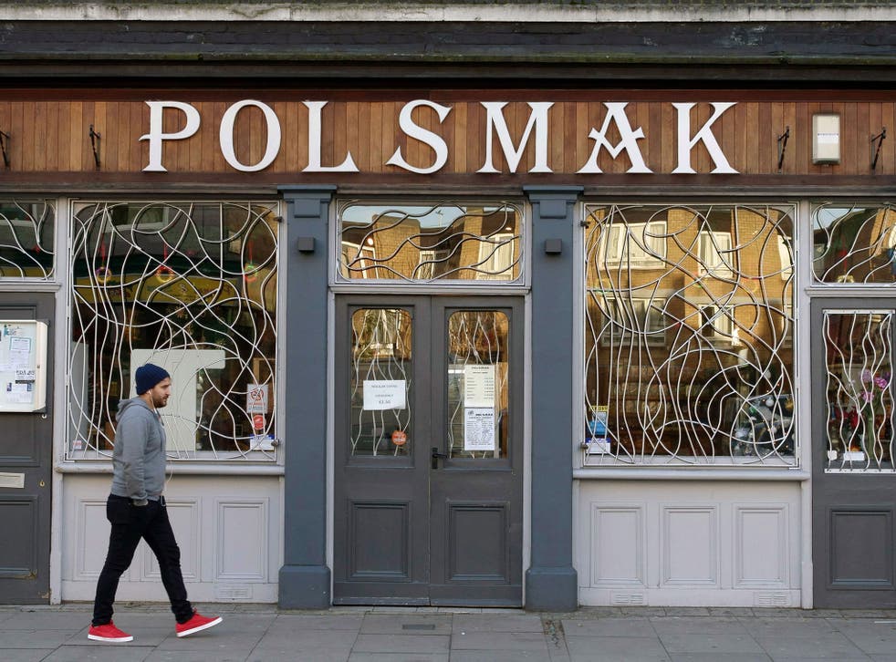 A Polish delicatessen in Dalston, London. Poles make up some 800,000 of EU citizens living in the UK