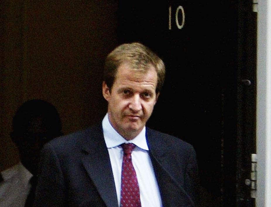 Alastair Campbell leaves Downing Street in 2003
