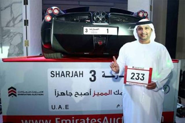 Arif Ahmad al-Zarouni is pictured with his prize