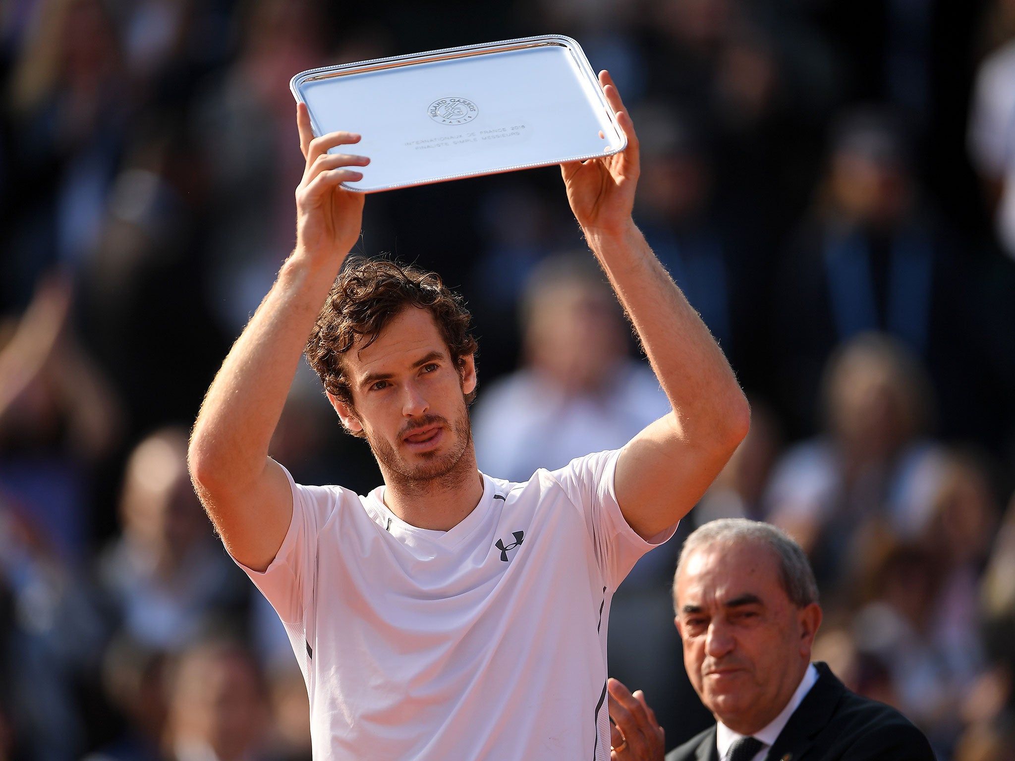 Andy Murray with his runner up prize