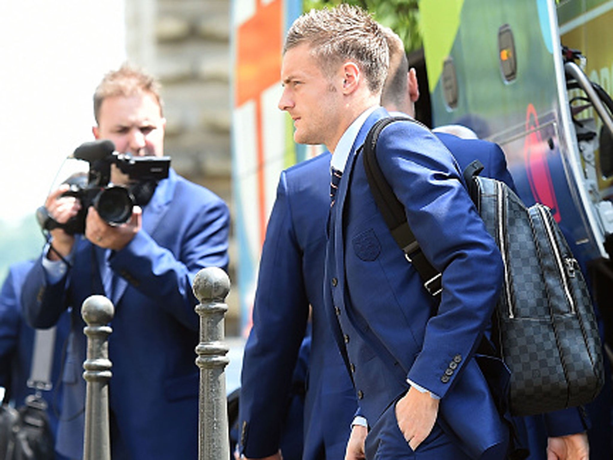 &#13;
Vardy joined the England squad to travel to France for Euro 2016 on Monday (Getty)&#13;
