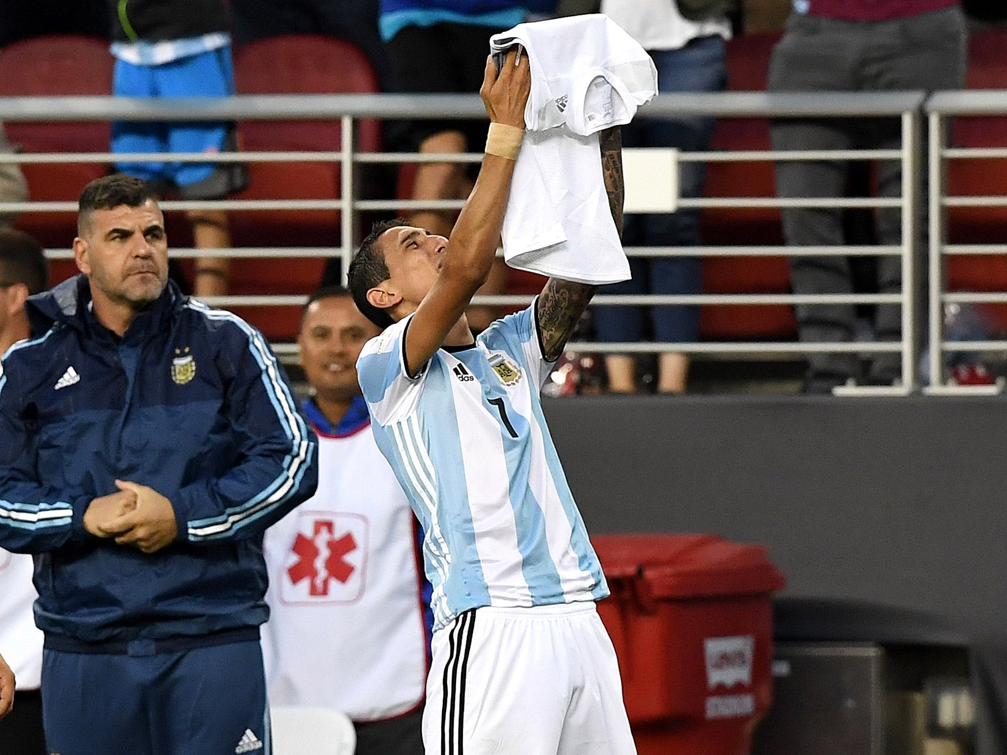 Angel Di Maria pays tribute to his late grandmother after scoring for Argentina against Chile