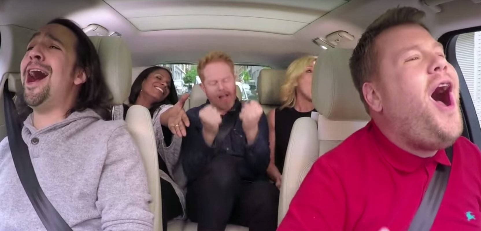 James Corden goes Broadway in pre Tony Awards Carpool Karaoke with