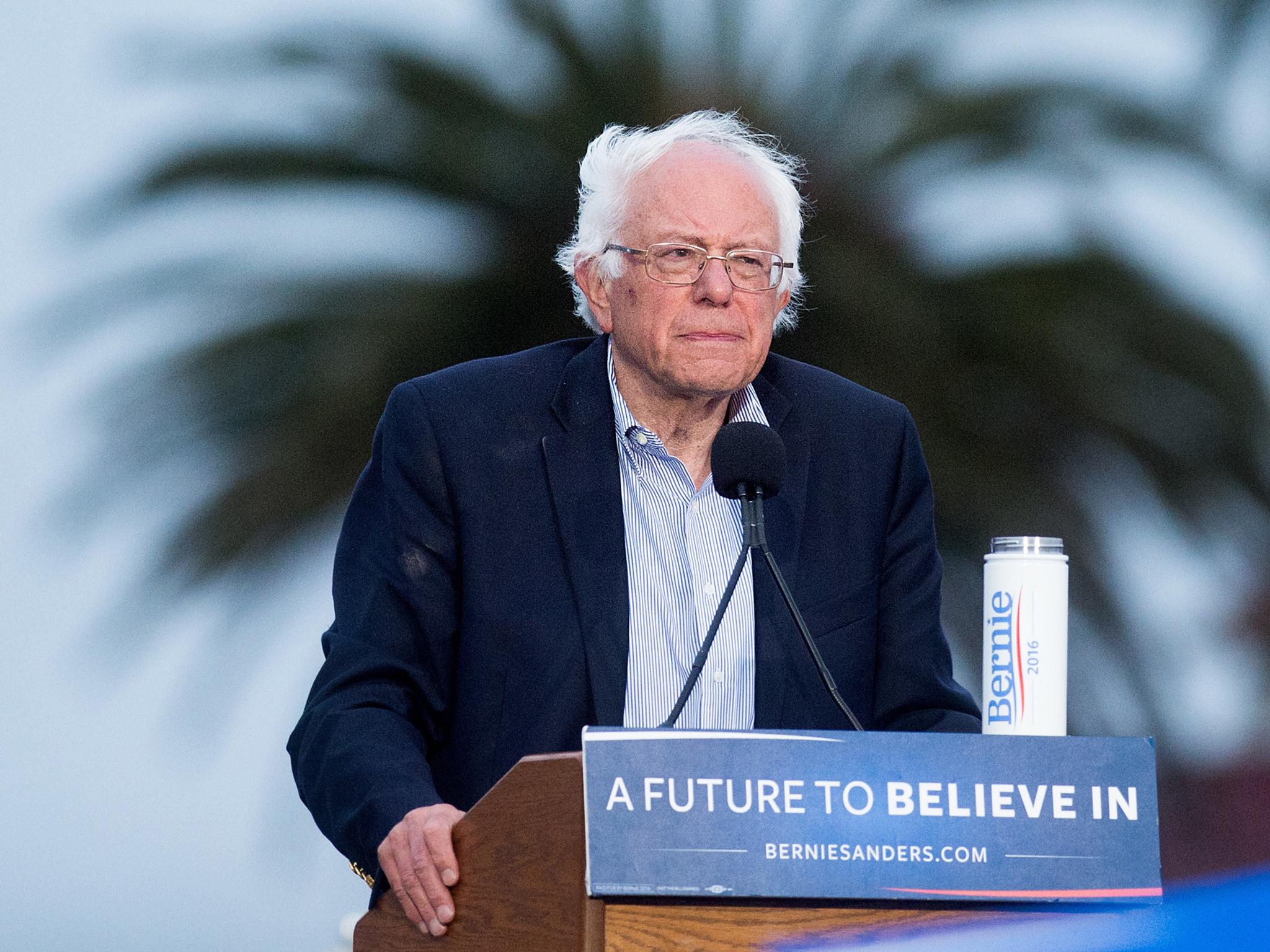 Bernie Sanders addresses supporters in San Francisco on eve of primary AP
