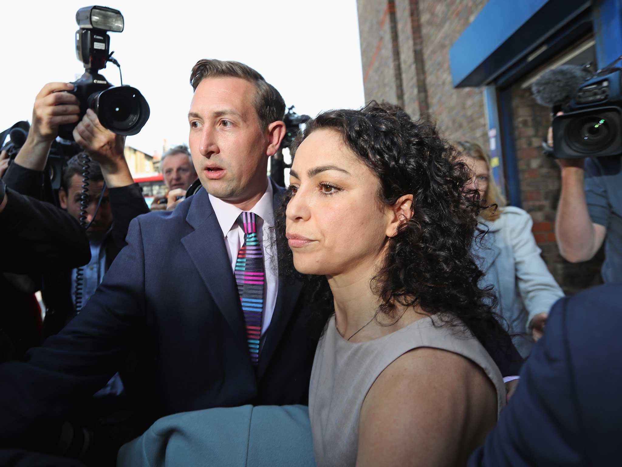 Former Chelsea Football club first-team doctor Eva Carneiro leaves Croydon Employment Tribunal after attending a private hearing in her constructive dismissal case against the club