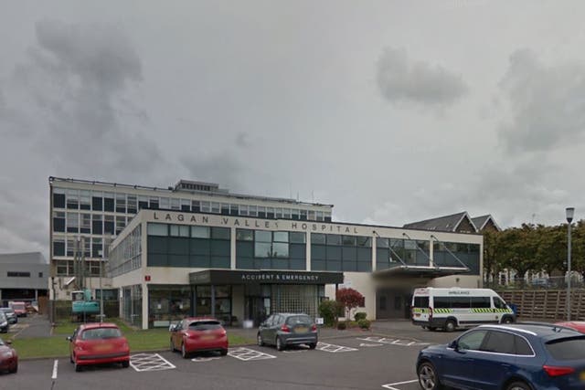 Lagan Valley Hospital, Lisburn, where the man is said to be in a critical condition