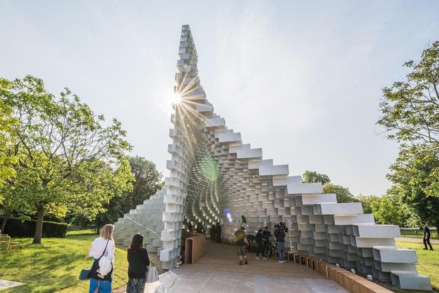 Distorted: The new pavilion was designed by Bjarke Ingels