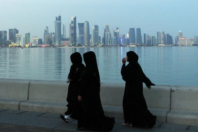 The woman has been held in Qatar (file picture)