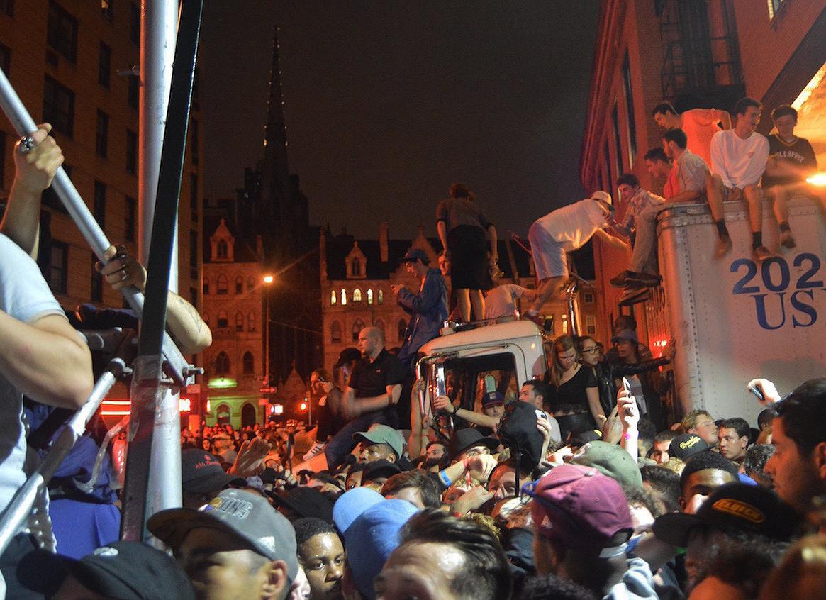 Trapped in the crowd at Webster Hall. Justin Carissimo