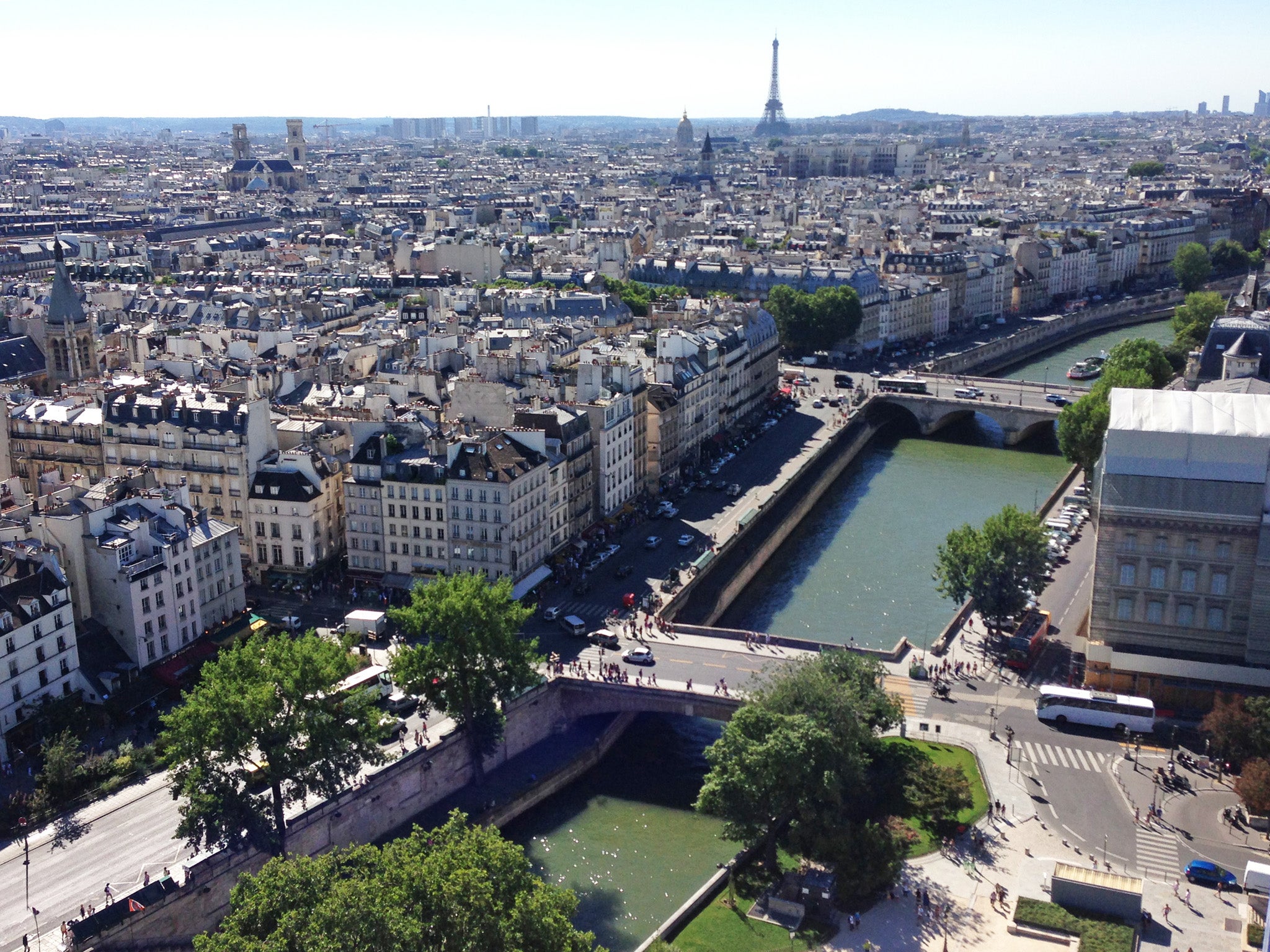 The Seine slices through Paris