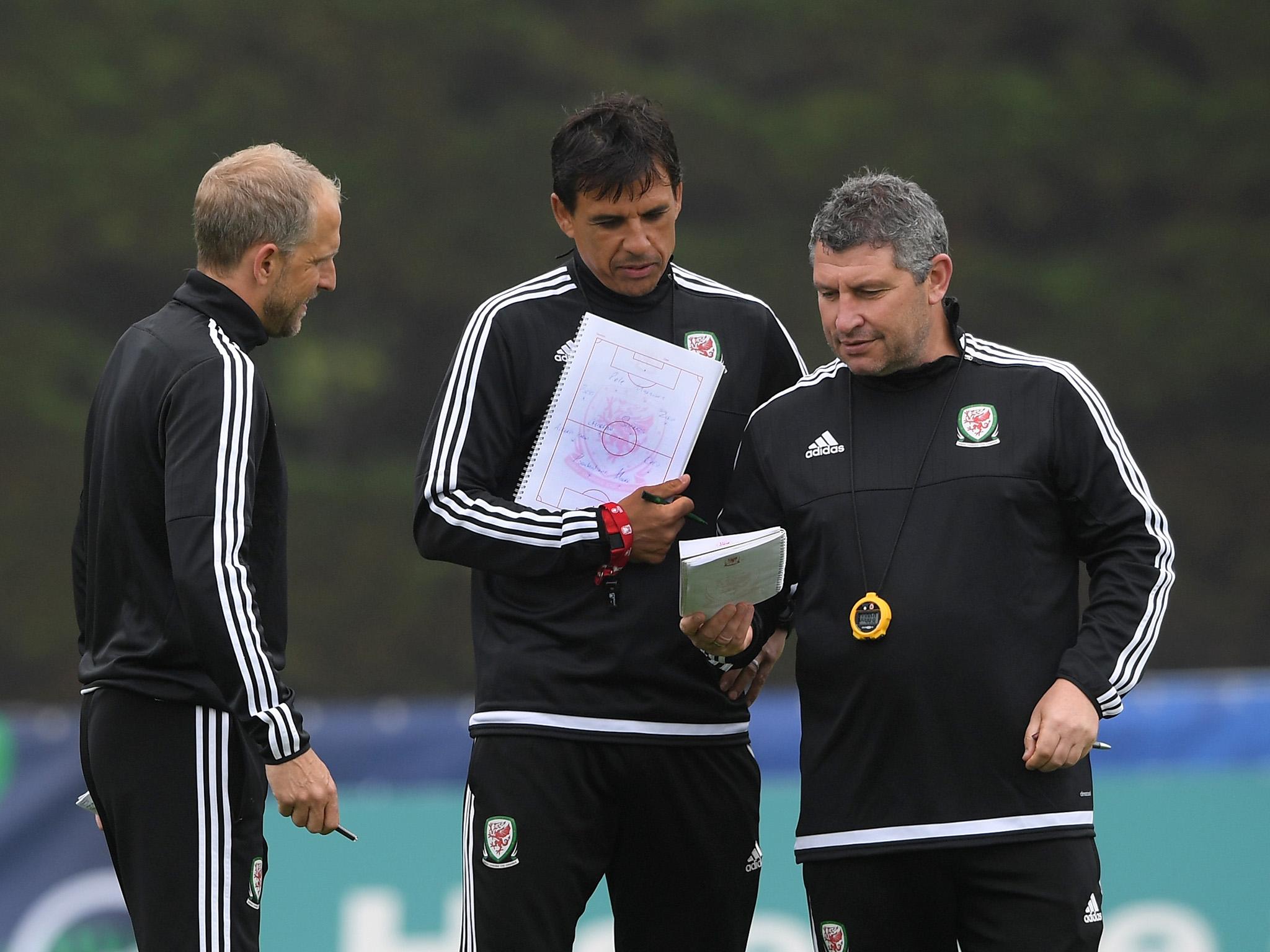 Chris Coleman, the Wales manager, reveals a team sheet with some high-profile names