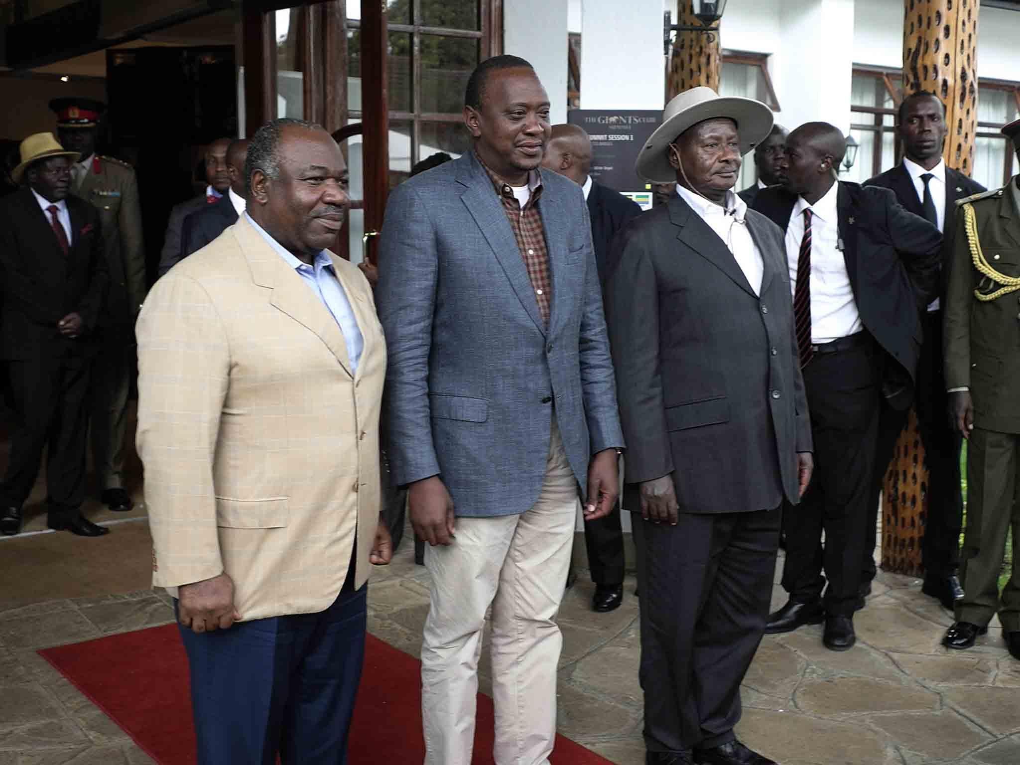 The presidents of Gabon, Kenya and Uganda (left to right) were among those attending. The Summit also had high-level diplomatic missions from Botswana, Ethiopia and Tanzania present. The US Deputy Secretary of State arrived and read out a message of support from President Obama.