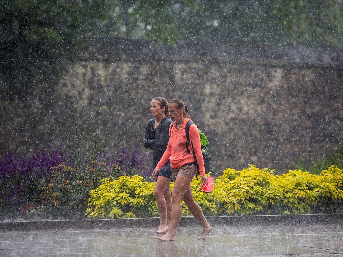 She s in the rain. Босиком под дождем. Девушка под дождем. Прогулка под дождём. Девушка под летним дождем.