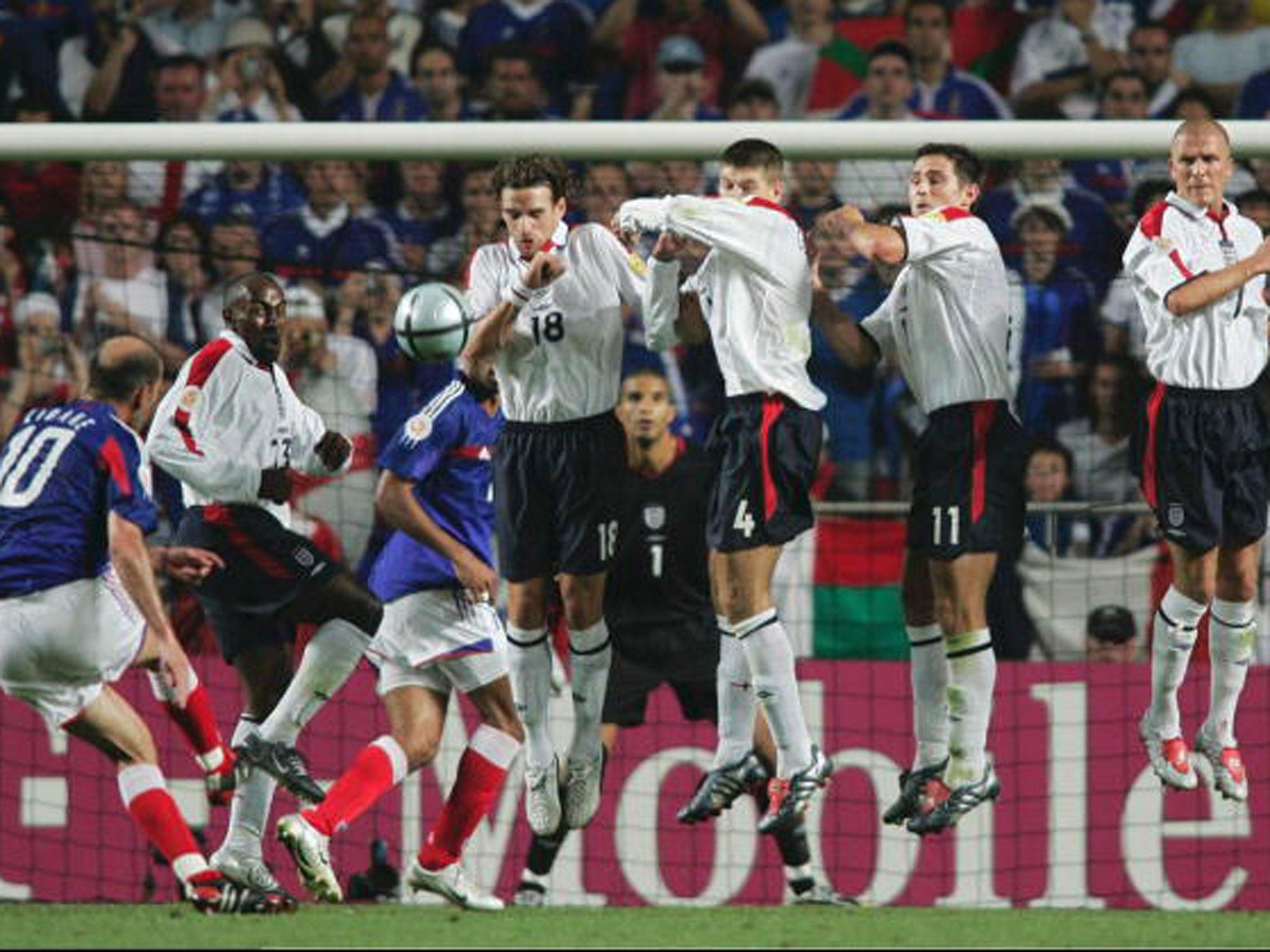 Zinedine Zidane, in 2004, was one of many to stop England starting a European Championship campaign with a win (Getty)