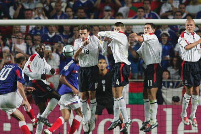 Zinedine Zidane, in 2004, was one of many to stop England starting a European Championship campaign with a win (Getty)